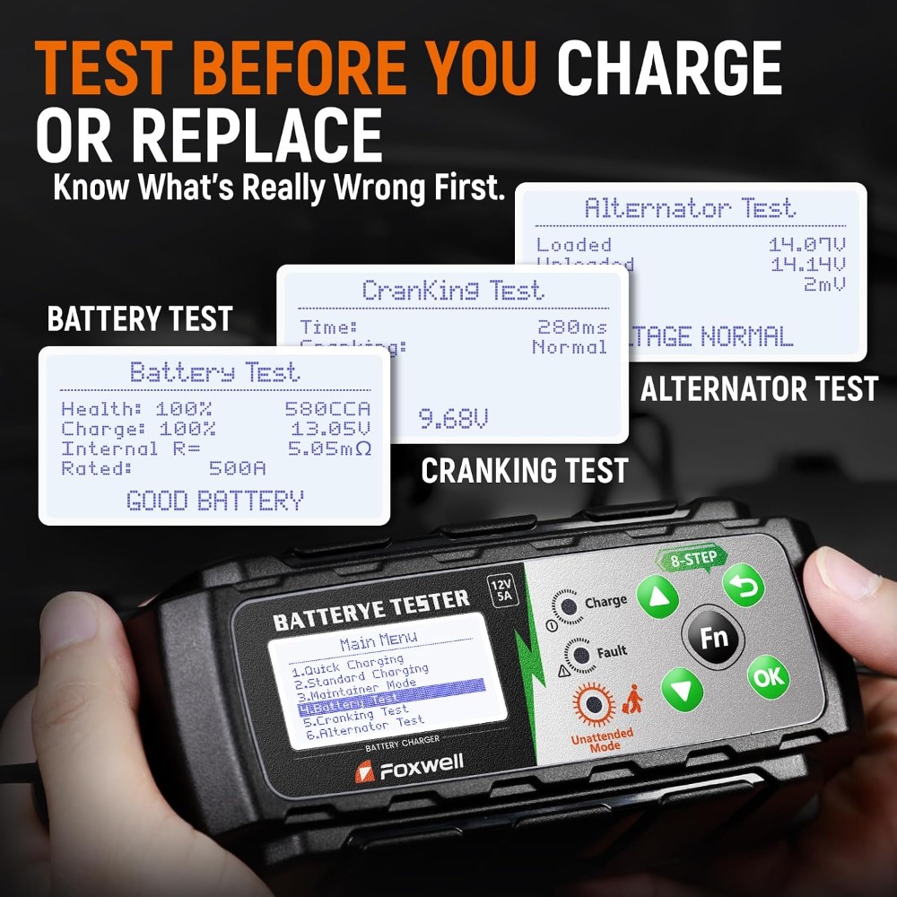 12V Car Battery Charger & Test - Health & Wellness For You avis et prix