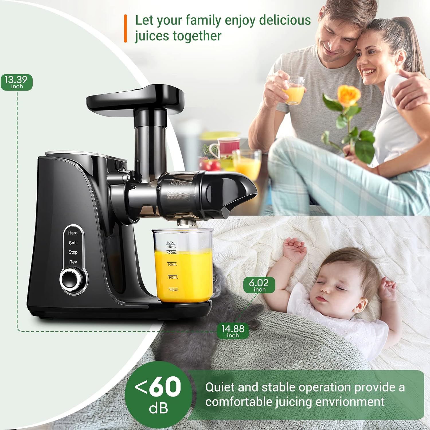 &* QANA Juicer Machines,Slow C - Cold Press Juicer avis et prix