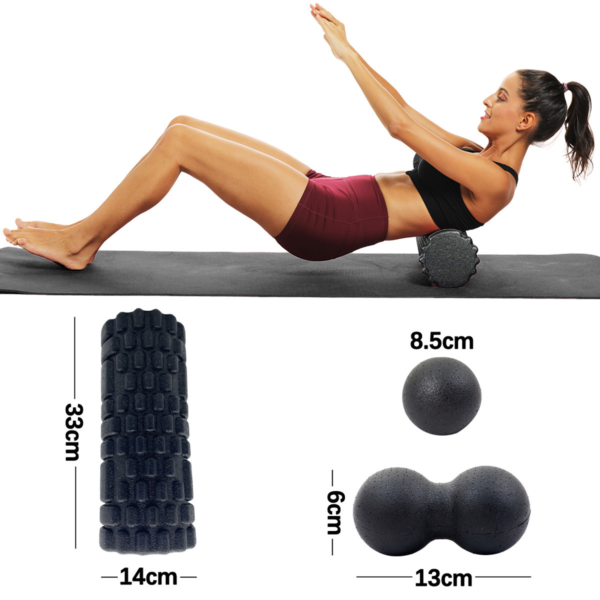 3Pcs Yoga Roller Massage Peanu - Vibrating Foam Roller avis et prix